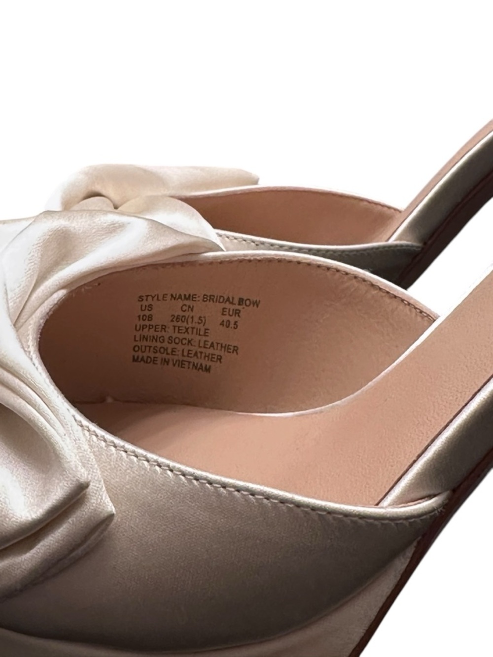 Kate Spade New York Ivory Satin Bridal Evening Dress Sandals Women’s 10B - Picture 6 of 13